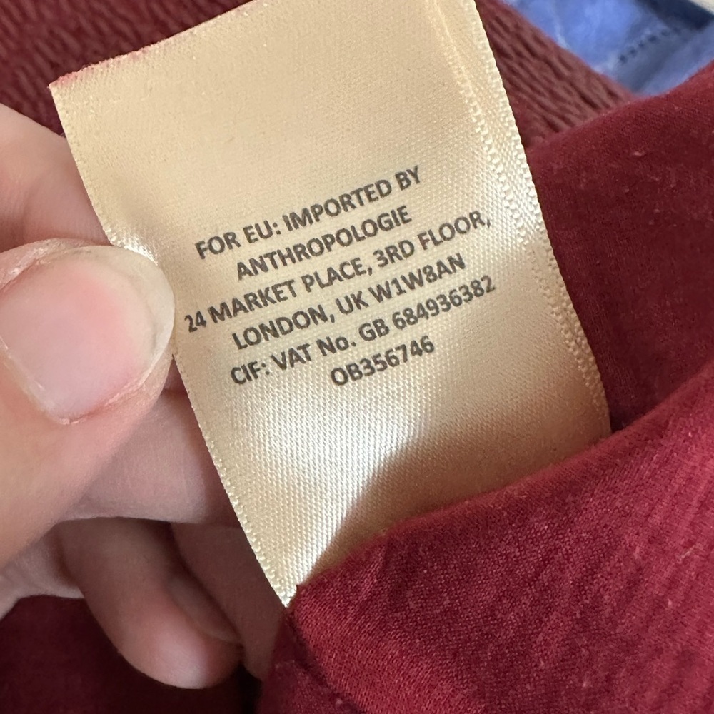 Leifsdottir for Anthropologie Red Leather Smocked Mini Skirt – Size 4 - Picture 7 of 7